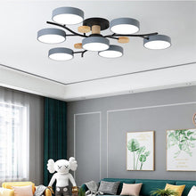 Carica l&#39;immagine nel visualizzatore di Gallery, Nordic Simple Log Macaron Living Room LED Ceiling Light
