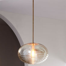 Carica l'immagine nel visualizzatore di Gallery, Lampadario Nordic in Vetro Soffiato – Design Minimal Trasparente
