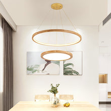 Carica l'immagine nel visualizzatore di Gallery, Lampadario giapponese in legno per sala da tè
