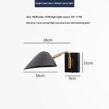 Carica l'immagine nel visualizzatore di Gallery, Bedside Table Study Intelligent Double-headed Wall Lamp Modern Living Room Bedroom Long Arm Single Head Lamp
