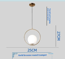 Carica l'immagine nel visualizzatore di Gallery, Bedside golden glass ball lamps

