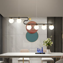 Carica l'immagine nel visualizzatore di Gallery, Simple Modern Creative Rectangle Dining Table Starry Chandelier
