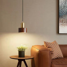 Carica l'immagine nel visualizzatore di Gallery, Vintage Brass Walnut Solid Wood Copper Lamps

