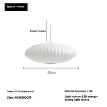 Carica l'immagine nel visualizzatore di Gallery, Nordic Silk-like Hanging Restaurant Silent Cage Flat Bedroom Lamps
