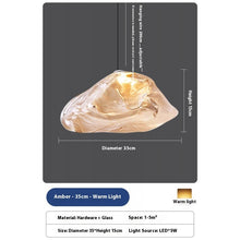 Carica l'immagine nel visualizzatore di Gallery, Lampadario in Vetro Soffiato – Forma Organica Moderna
