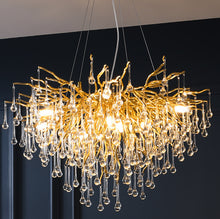 Carica l'immagine nel visualizzatore di Gallery, Postmodern Light Luxury Chandelier Water Drop Crystal Lamp Atmosphere
