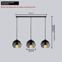 Carica l'immagine nel visualizzatore di Gallery, Dining Room Chandelier Modern Minimalist Creative Bedroom Bedside Glass Chandelier
