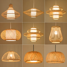 Carica l'immagine nel visualizzatore di Gallery, Bamboo Chandelier Chinese Restaurant Hotel Homestay Bedroom Balcony Lantern Rice Lamp
