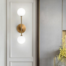 Carica l'immagine nel visualizzatore di Gallery, Iron Glass Nordic Light Luxury Creative Simple Living Room Bedroom Bedside Bathroom Mirror Front Lamp
