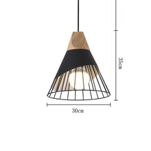 Carica l'immagine nel visualizzatore di Gallery, Dining Room Living Room Bedroom Study Wood Cone Horn Iron Chandelier
