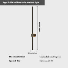 Carica l'immagine nel visualizzatore di Gallery, Rotatable Minimalist Strip Wall Lamp Simple Modern Living Room Wall Light Bulb
