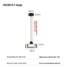 Carica l'immagine nel visualizzatore di Gallery, Lampada Sospesa in Rame e Vetro – Design Moderno e Raffinato
