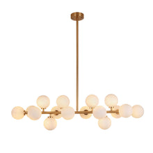 Carica l'immagine nel visualizzatore di Gallery, Lampadario a Sfere Bianche in Vetro – Design Multitesta per Soggiorni Eleganti
