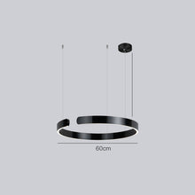 Carica l'immagine nel visualizzatore di Gallery, Lampadario ad Anello LED in Acciaio Inox – Design Nordico Moderno
