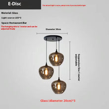 Carica l'immagine nel visualizzatore di Gallery, Modern Restaurant Ideas Personality Glass Lamp
