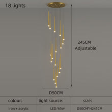 Carica l'immagine nel visualizzatore di Gallery, Creative Modern Minimalist Atmosphere Personality Living Room Long Chandelier
