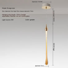 Carica l'immagine nel visualizzatore di Gallery, Lampadario a Goccia in Cristallo
