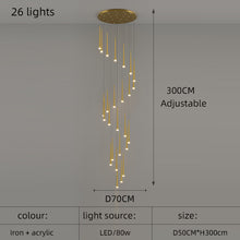 Carica l'immagine nel visualizzatore di Gallery, Creative Modern Minimalist Atmosphere Personality Living Room Long Chandelier
