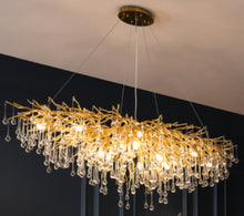 Carica l'immagine nel visualizzatore di Gallery, Postmodern Light Luxury Chandelier Water Drop Crystal Lamp Atmosphere
