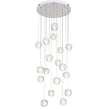 Carica l'immagine nel visualizzatore di Gallery, Lampadario di Cristallo a Sospensione "Diamond Bubble" – Design Regolabile per Scale e Foyer
