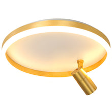 Carica l'immagine nel visualizzatore di Gallery, Plafoniera LED Oro con Faretti – Illuminazione Doppia e Stile Contemporaneo
