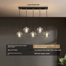 Carica l'immagine nel visualizzatore di Gallery, All Copper Crystal Restaurant Chandelier Modern
