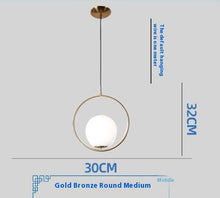 Carica l'immagine nel visualizzatore di Gallery, Bedside golden glass ball lamps
