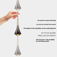 Carica l'immagine nel visualizzatore di Gallery, Lampada Goccia Oro Nero Lucido a LED
