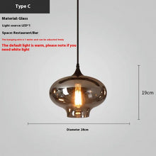 Carica l'immagine nel visualizzatore di Gallery, Modern Restaurant Ideas Personality Glass Lamp
