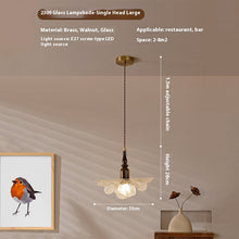 Carica l'immagine nel visualizzatore di Gallery, Lampada a Sospensione in Vetro Intagliato – Design Giapponese Retrò
