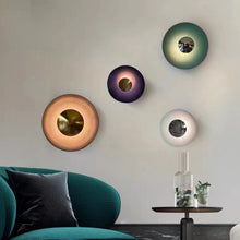 Carica l'immagine nel visualizzatore di Gallery, Modern Round UFO Color Wall Lamp Simple Bedroom

